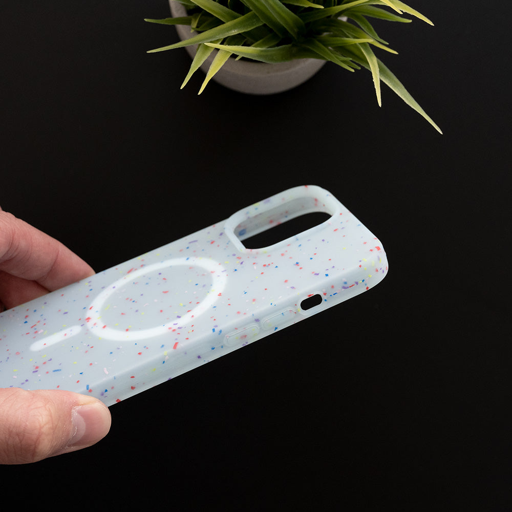 Estuche MagSafe El Rey MagSafe Core Para Apple iPhone 12 Color Celeste Shop name