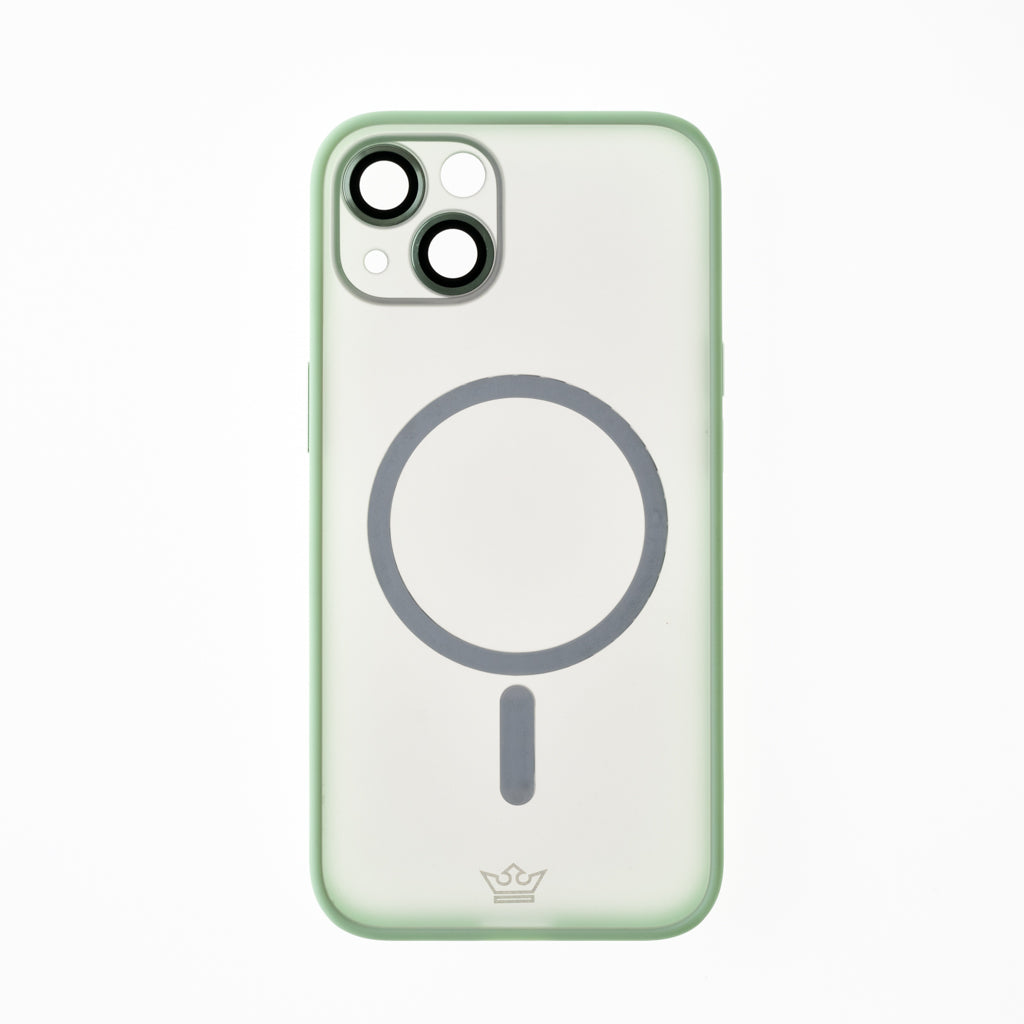 Estuche vidrio templado el rey magsafe con marco de vidrio templado de camara trasera apple iphone 13 color verde Shop name