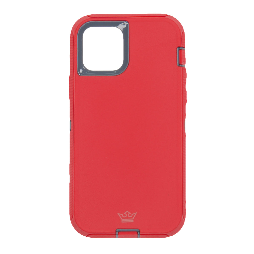 Estuche Protector El Rey Defender Con Clip Para iPhone 12 Mini Gris Rojo Shop name