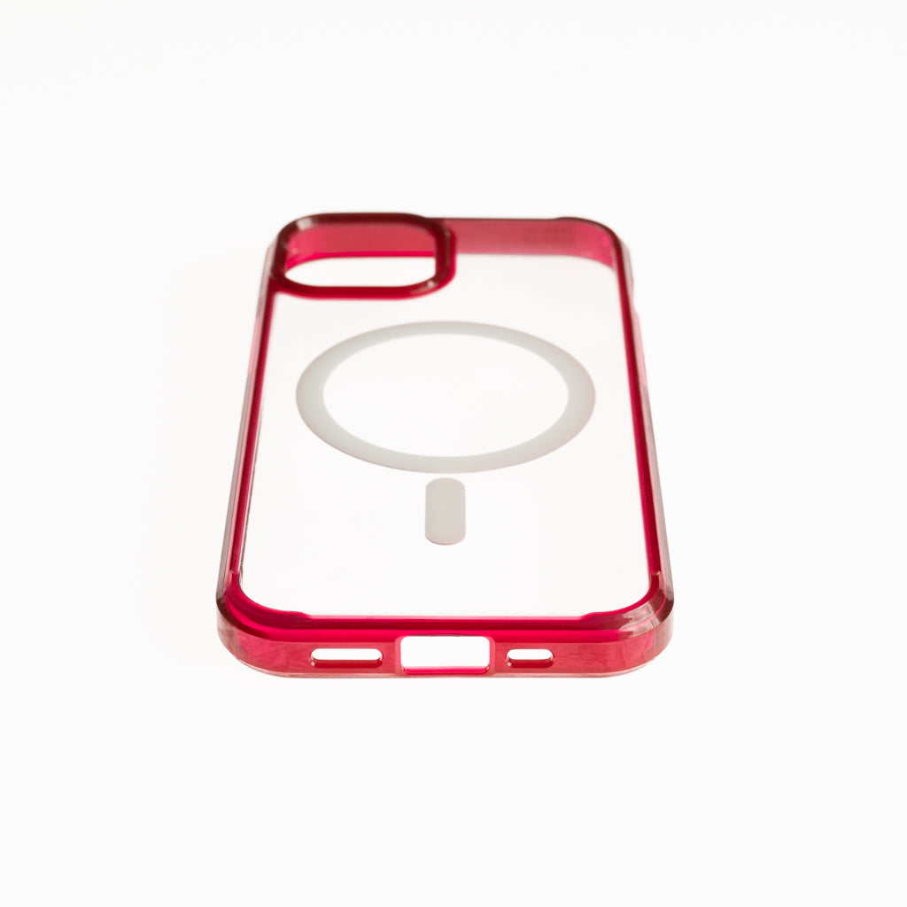 Estuche clasico spigen magsafe marco apple iphone 12 pro max color rojo / transparente Shop name
