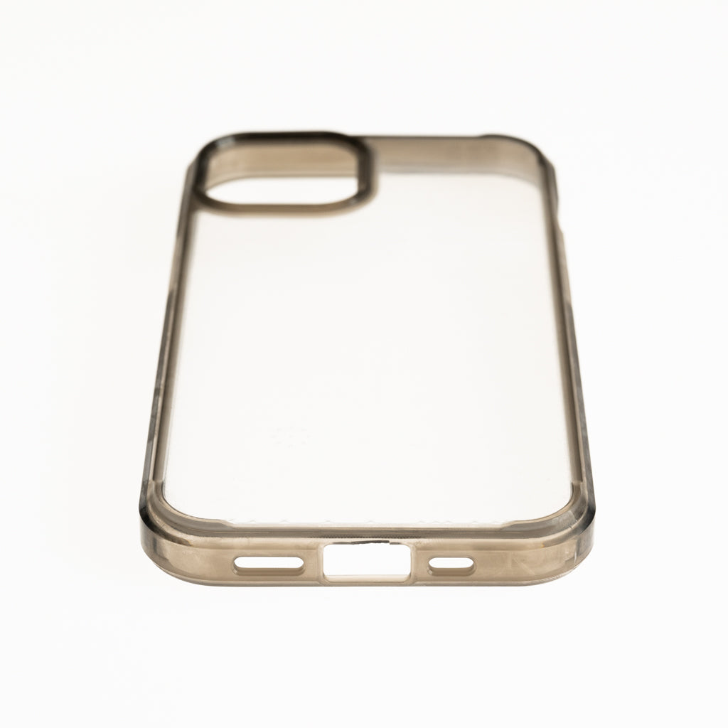 Estuche clasico spigen transparente marco apple iphone 12 pro max color gris / transparente