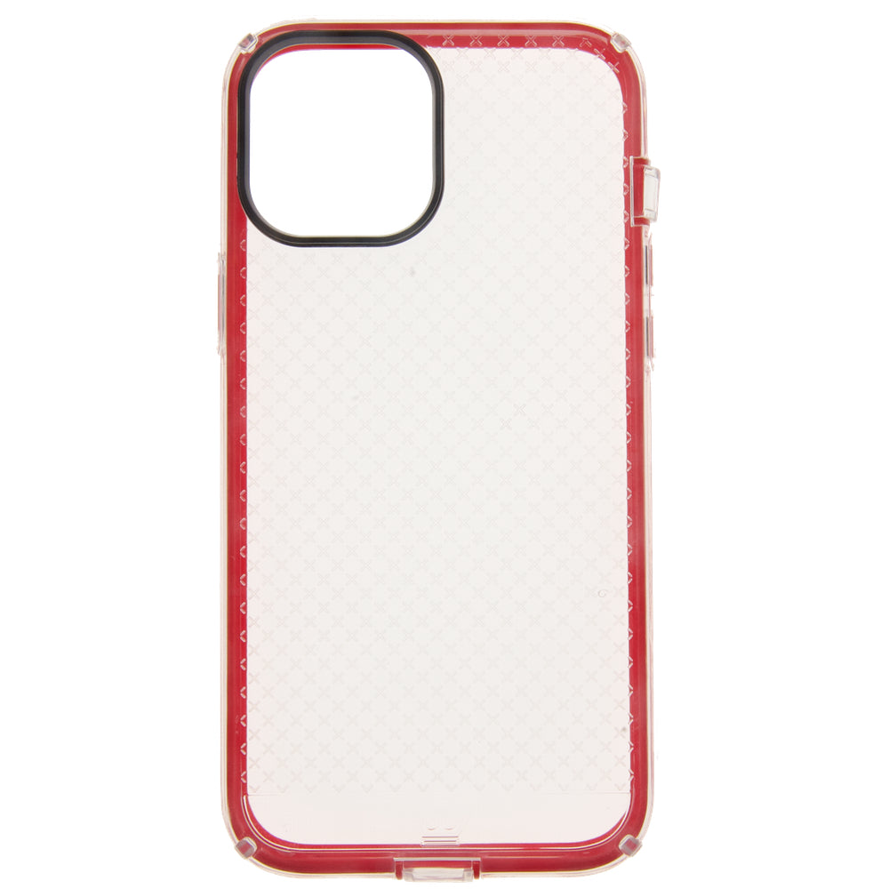 Estuche proteccion el rey anigma caidas de 2 10 mts apple iphone 12 , iphone 12 pro color rojo / transparente