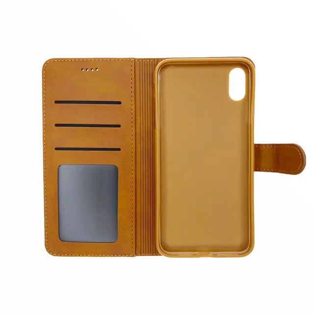 estuche carteras lc imeeke folio libreta con porta tarjeta apple iphone xs max color cafe Shop name