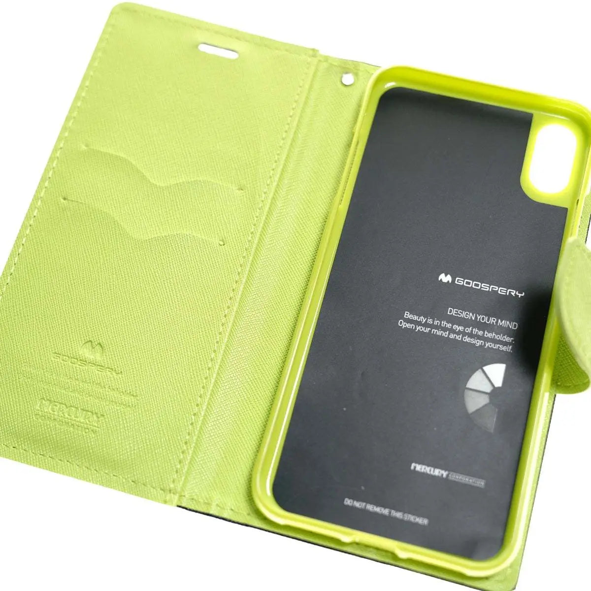 estuche carteras goospery fancy diary apple iphone xs max color azul marino / verde Shop name