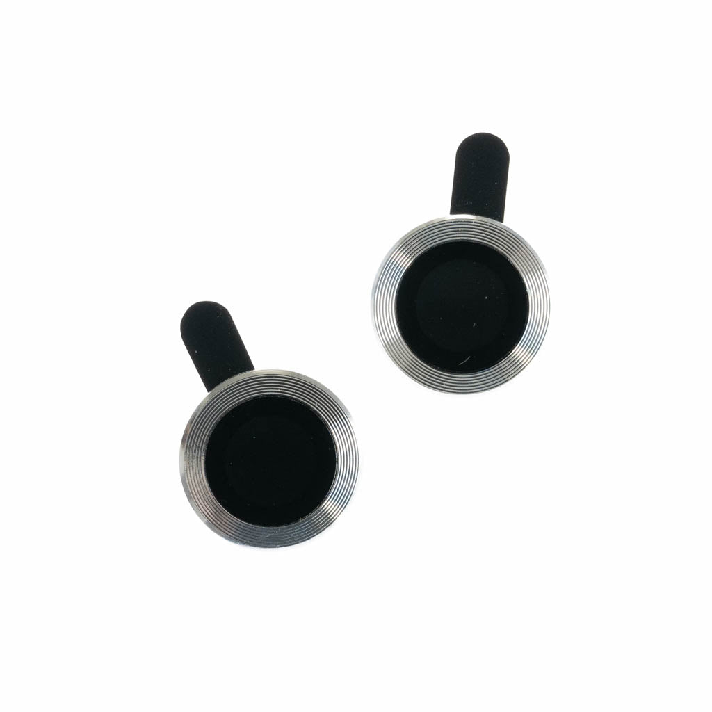 Accesorio el rey vidrio templado camara con borde metal iphone 12 color plateado Shop name
