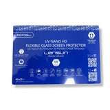 Protector de pantalla Lensun Nanotech Film, flexible y auto-reparable, con protección UV y curva transparente.