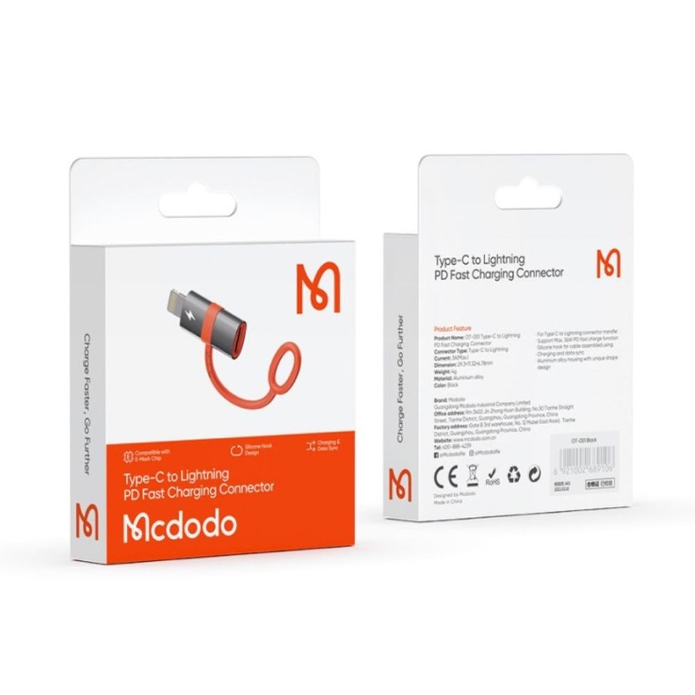 Cable mcdodo ot-0510 adaptador otg tipo c a lightning 3a y 36w max  Shop name