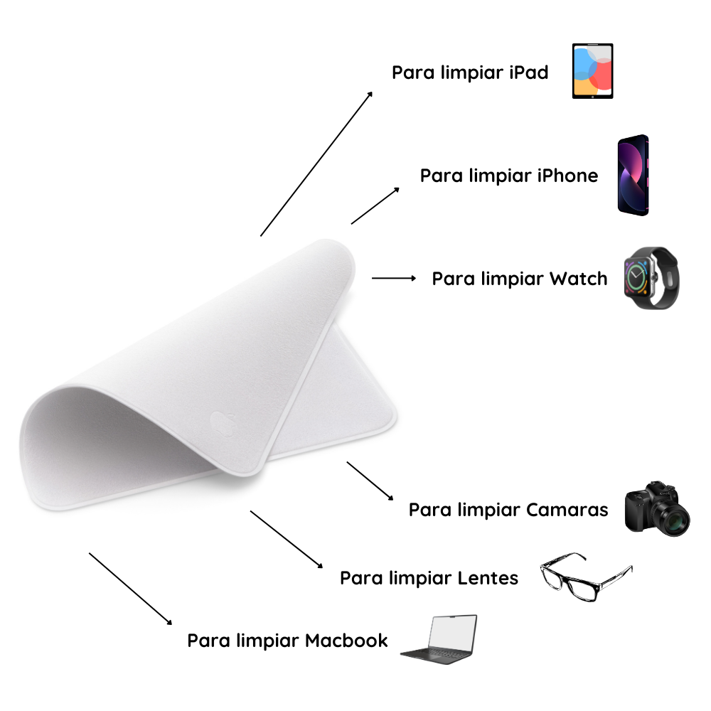 Apple polishing cloth color gris  Shop name