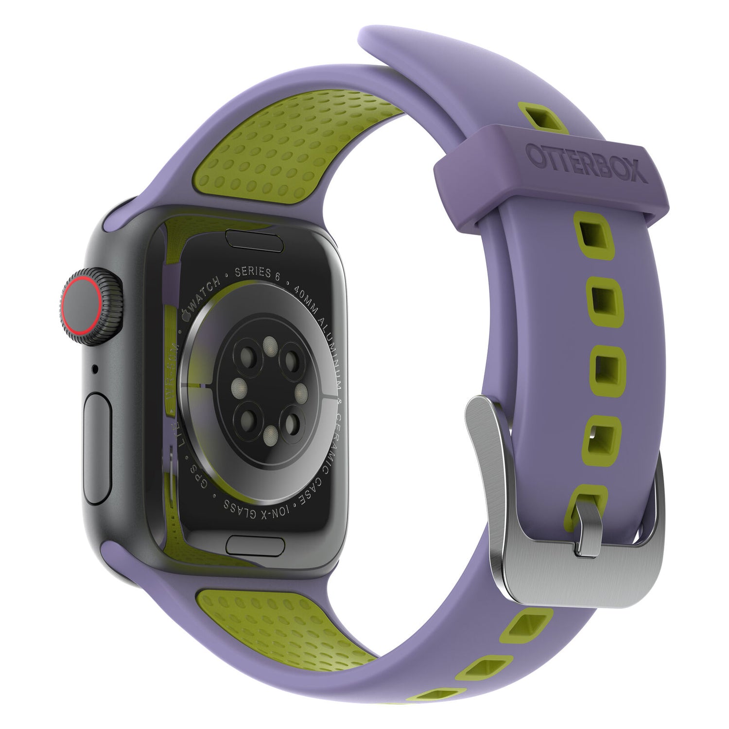 Accesorio otterbox pulsera silicon all day band apple watch 42 / 44 / 45 mm color lila / verde limon Shop name