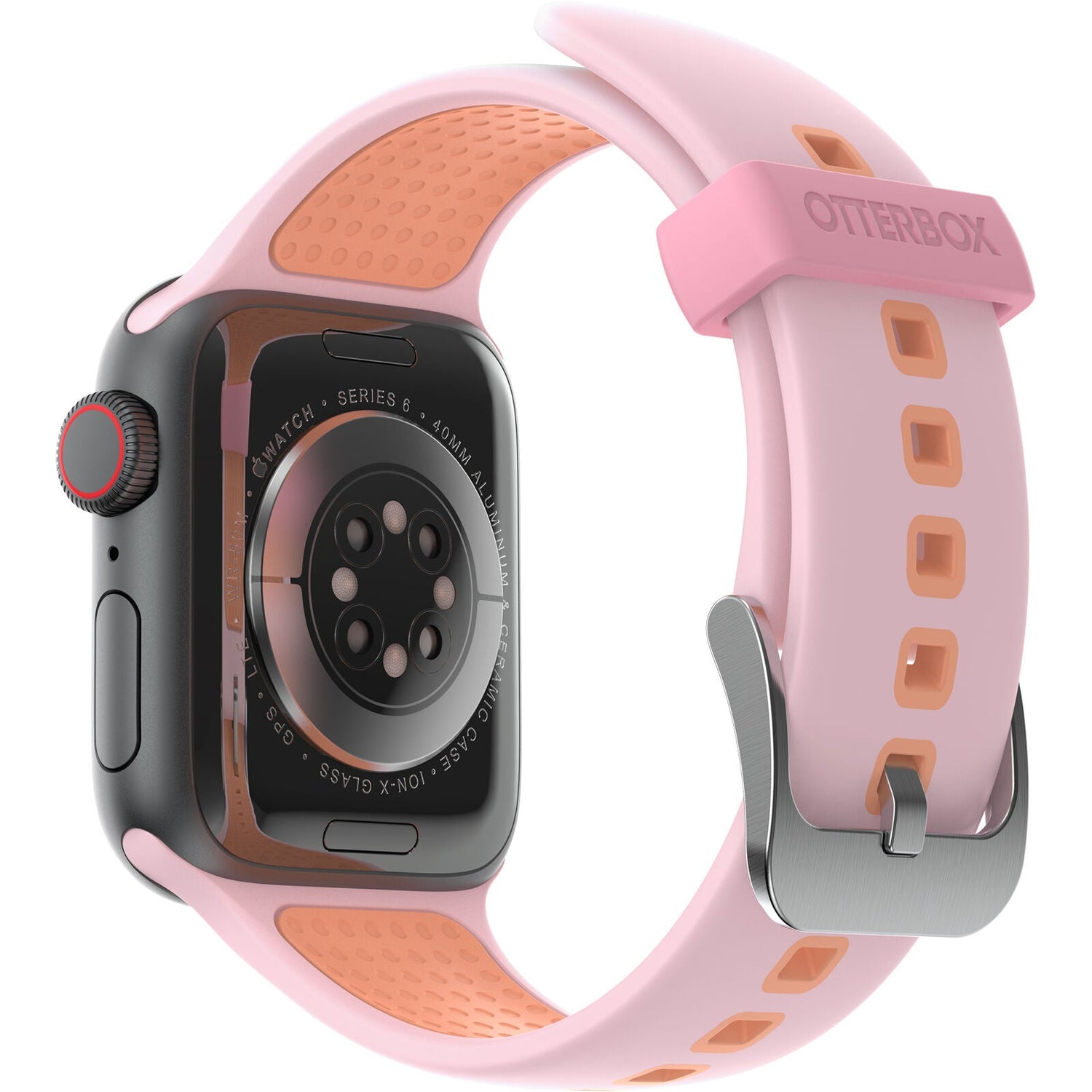Accesorio otterbox pulsera silicon all day band apple watch 42 / 44 / 45 mm color rosado / melon Shop name