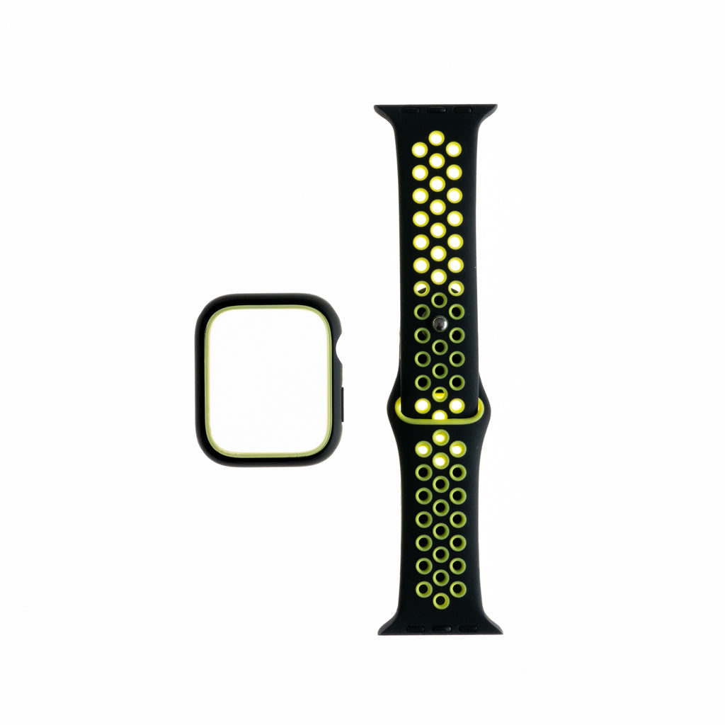 Accesorio generico pulsera nike con bumper apple watch 38 mm color negro / verde Shop name