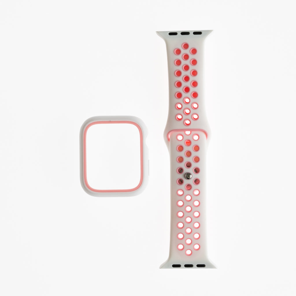 Pulseras generico pulsera nike + bumper blanco / rosado 45 mm Shop name