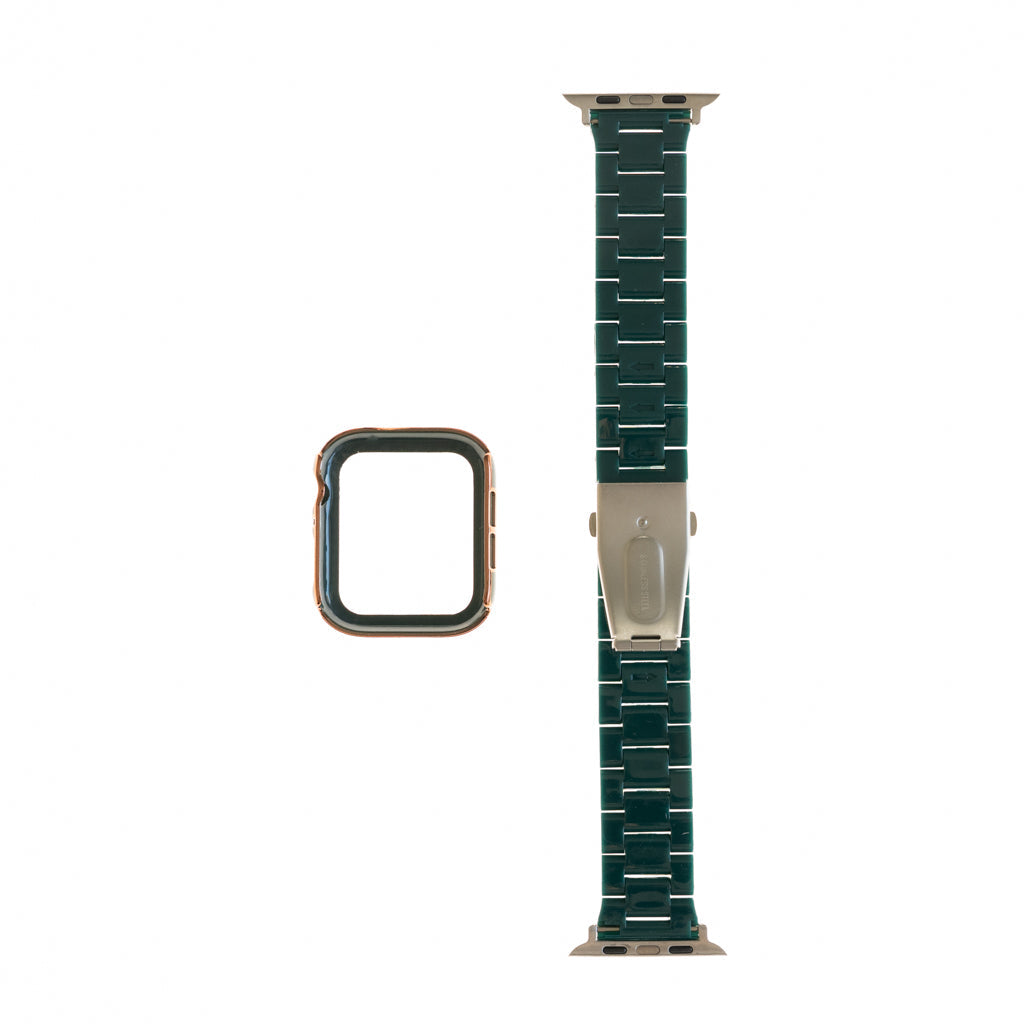 Accesorio generico pulsera con bumper de diamantes apple watch 42 mm color verde marfil Shop name