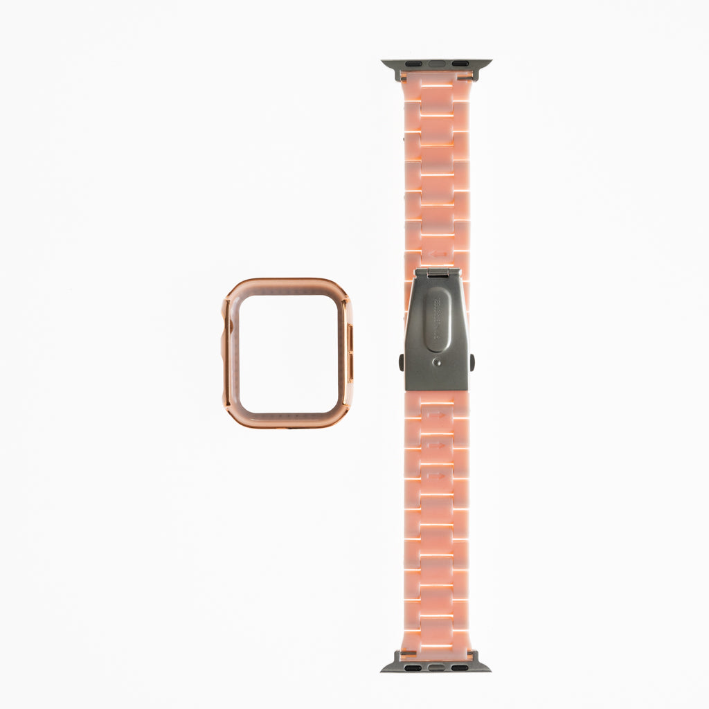 Accesorio generico pulsera con bumper de diamantes apple watch 45 mm color rosado Shop name