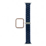 Accesorio generico pulsera con bumper de diamantes apple watch 45 mm color azul marino  Shop name