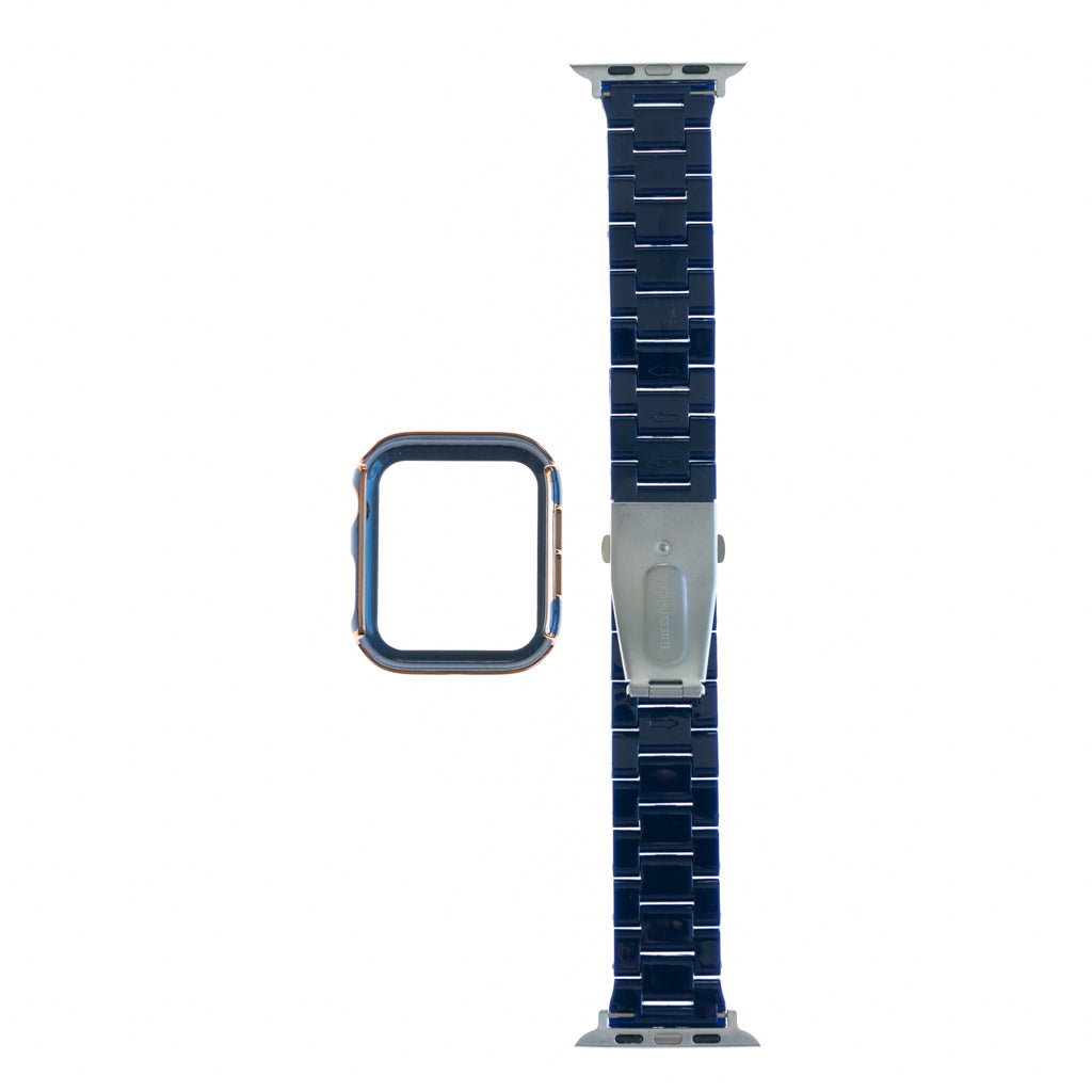 Accesorio generico pulsera con bumper de diamantes apple watch 45 mm color azul marino Shop name