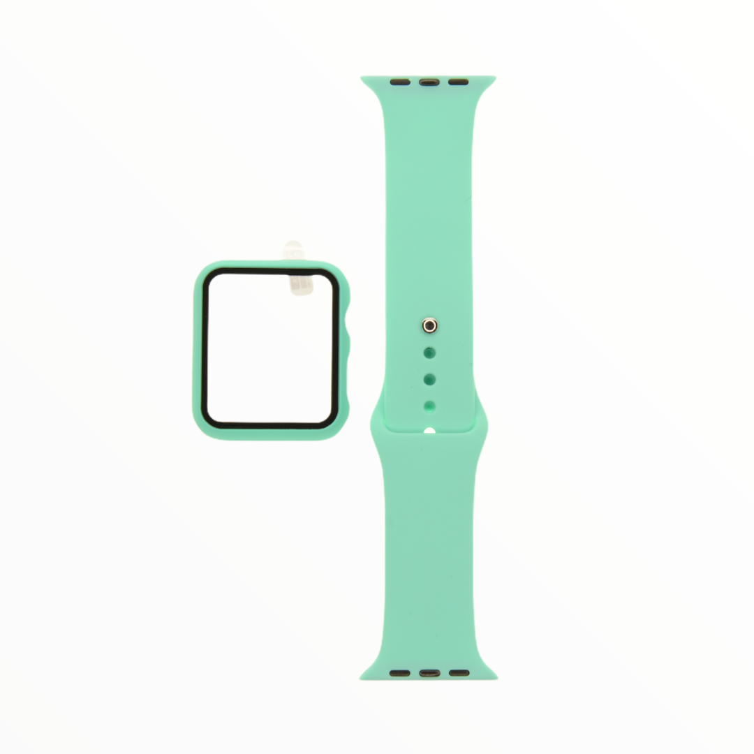 Accesorio el rey pulsera con bumper y protector de pantalla apple watch 38 mm color menta Shop name