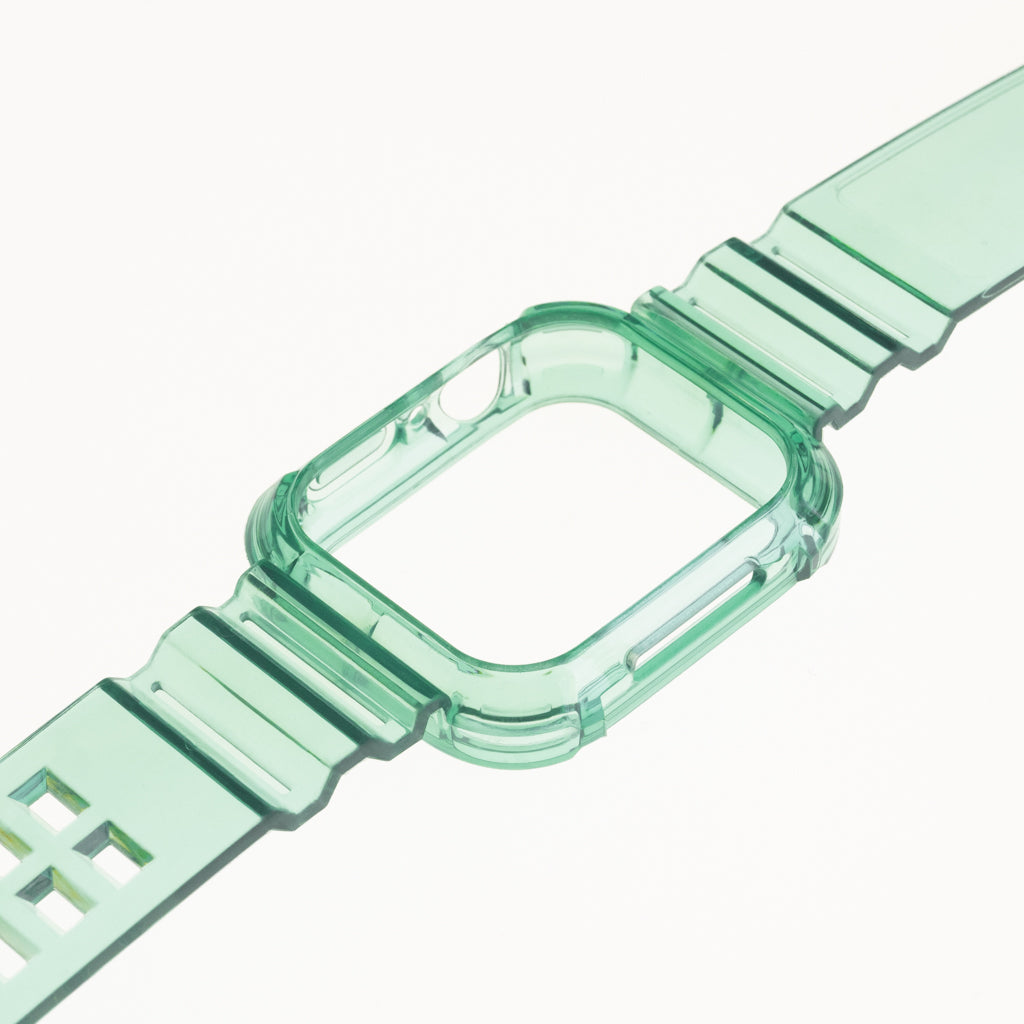 Accesorio generico pulsera con bumper rugged apple watch 45 mm color verde Shop name