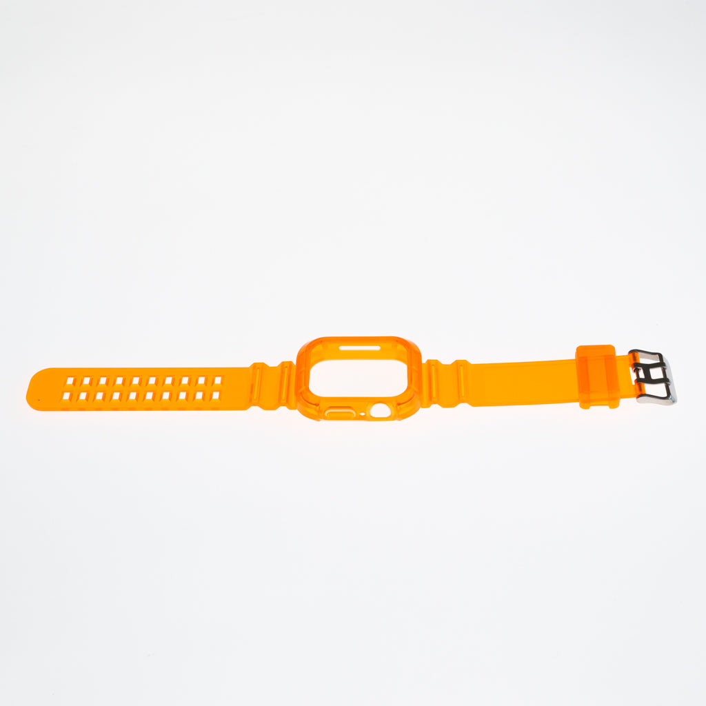 Accesorio generico pulsera con bumper rugged apple watch 45 mm color naranja Shop name