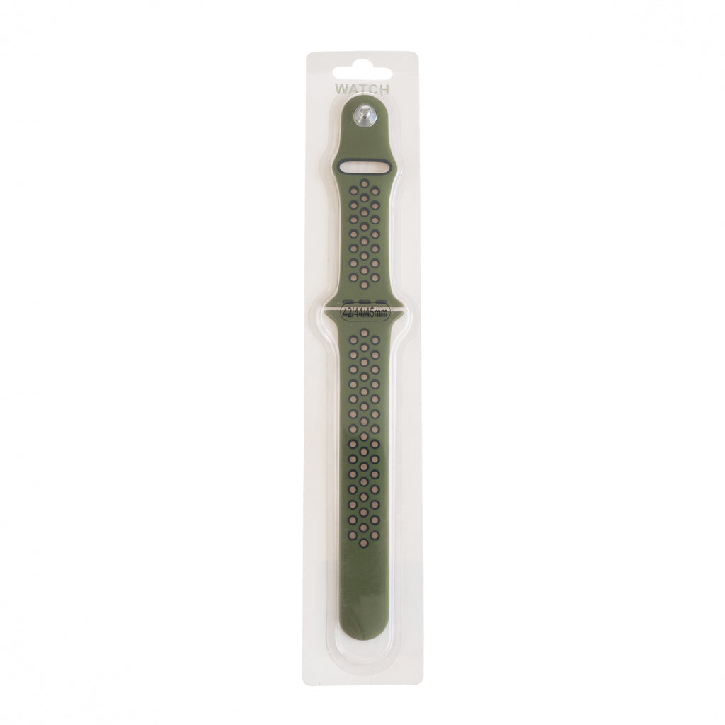 Accesorio el rey pulsera tipo nike apple watch 38 / 40 / 41 mm color verde musgo / negro Shop name