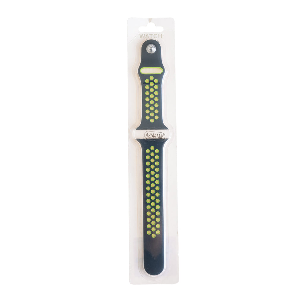 Accesorio el rey pulsera tipo nike apple watch 38 / 40 / 41 mm color verde neon / negro Shop name
