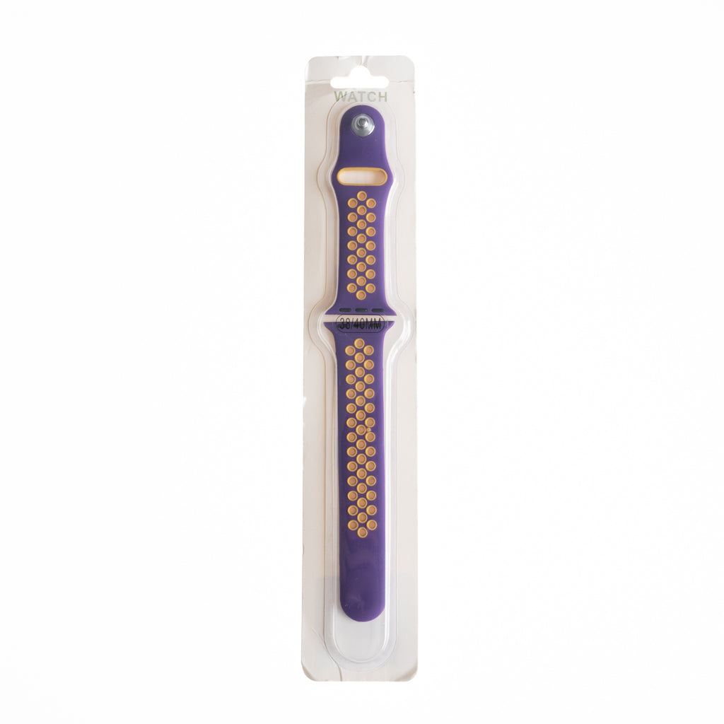 Accesorio el rey pulsera tipo nike apple watch 38 / 40 / 41 mm color morado / mostaza Shop name