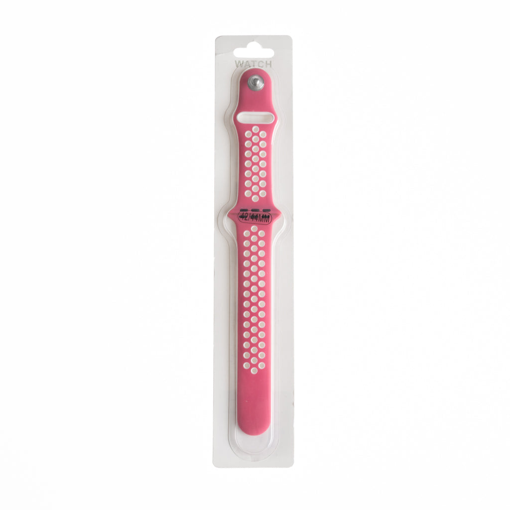 Accesorio el rey pulsera tipo nike apple watch 38 / 40 / 41 mm color rosa sandia / blanco Shop name