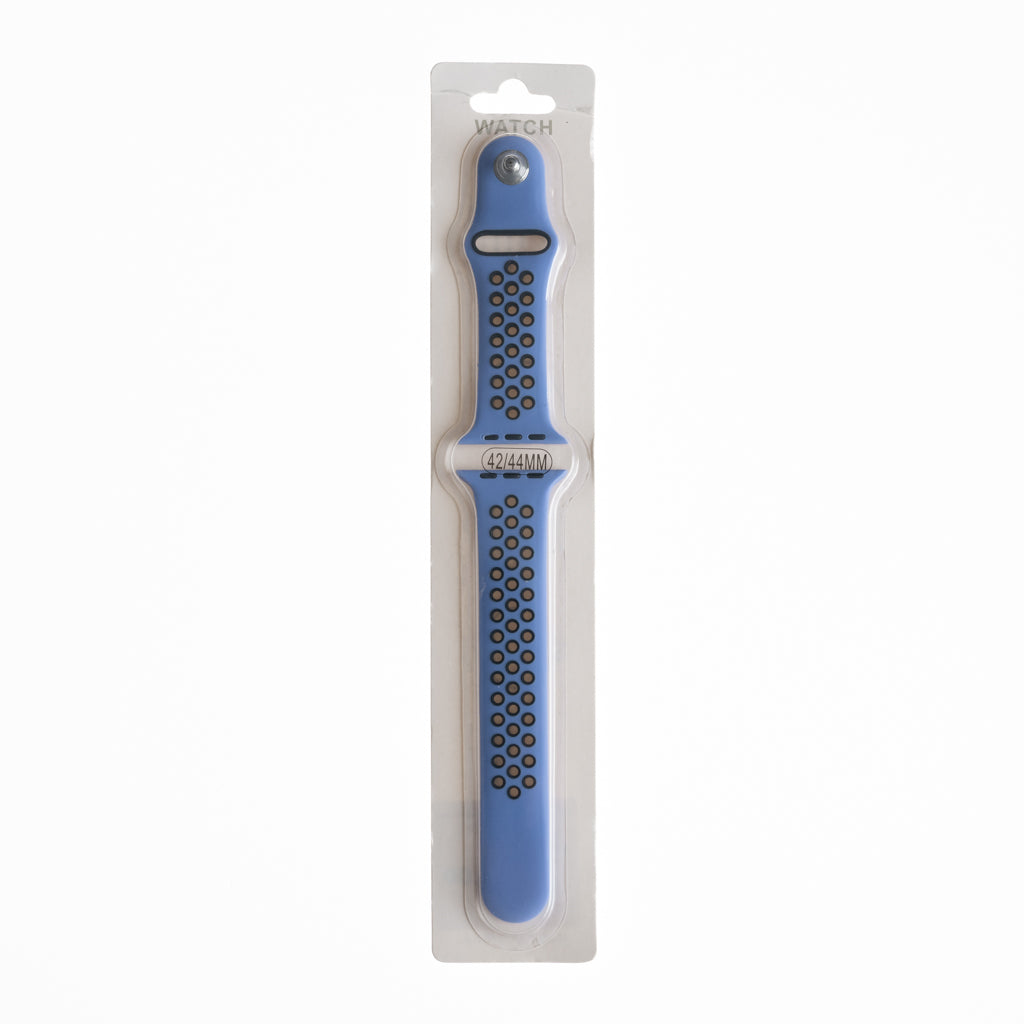 Accesorio el rey pulsera tipo nike apple watch 42 / 44 / 45 mm color azul indigo / negro Shop name