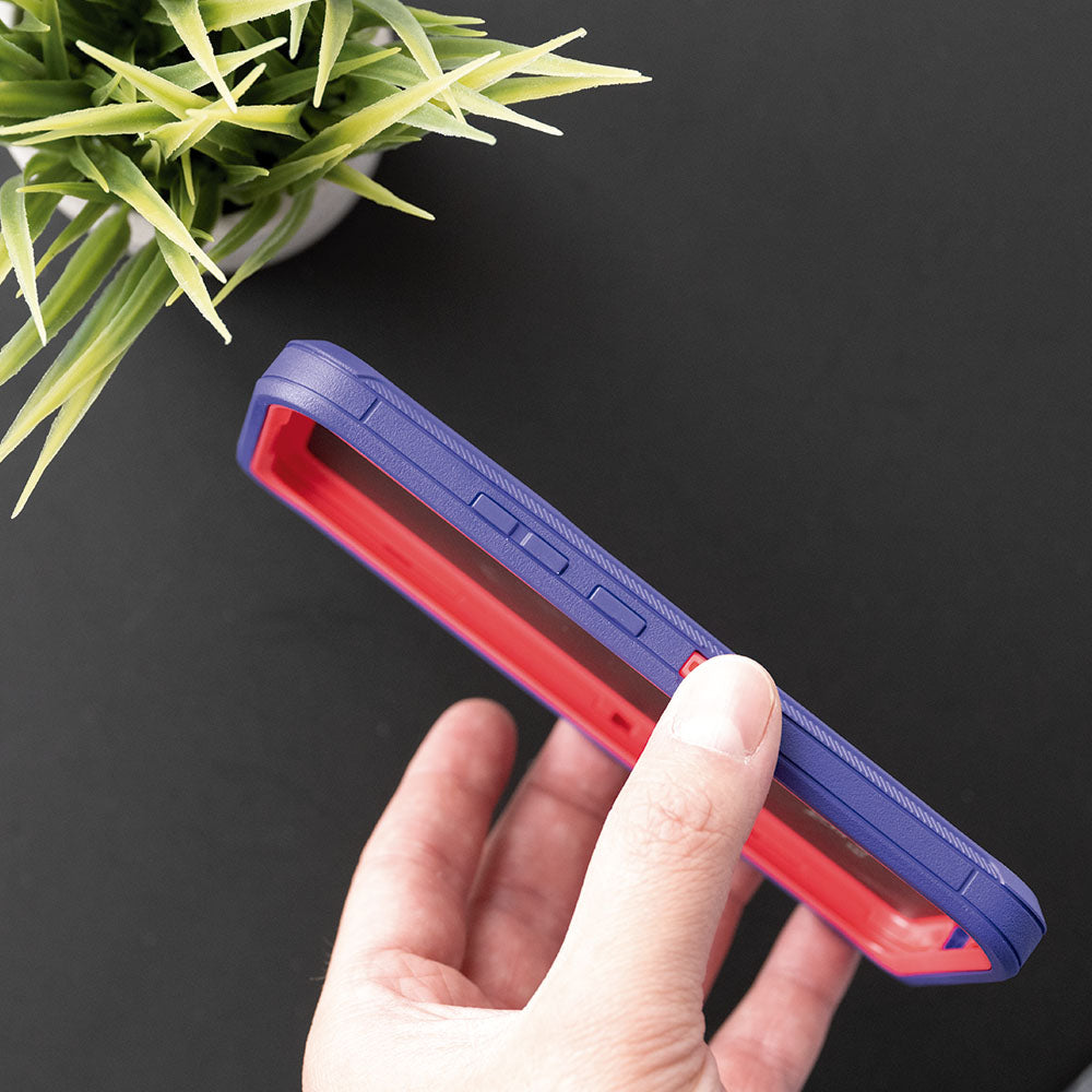 Estuche proteccion el rey defender samsung s22 color morado / rosado Shop name