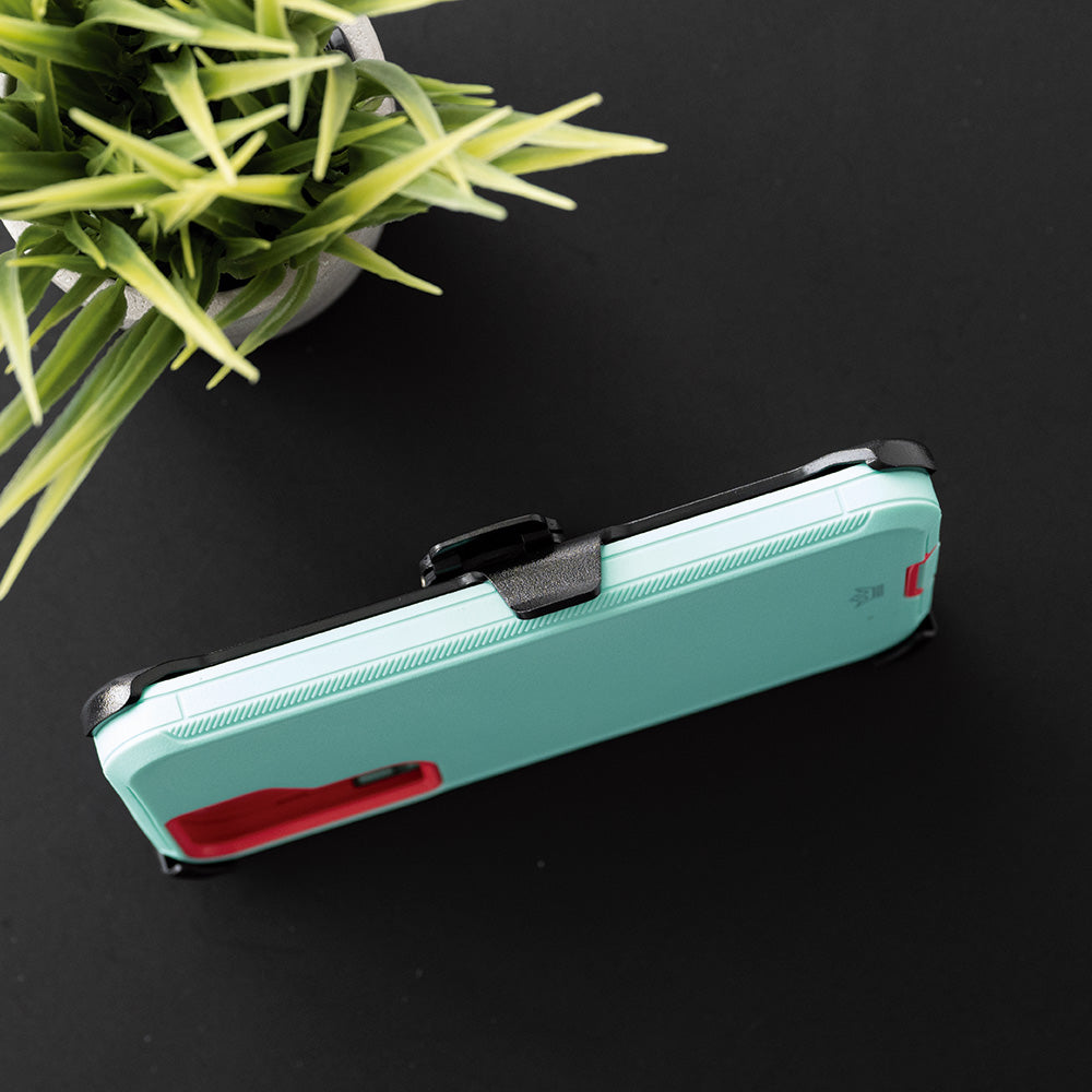 Estuche proteccion el rey defender samsung s22 color turquesa / rosado Shop name