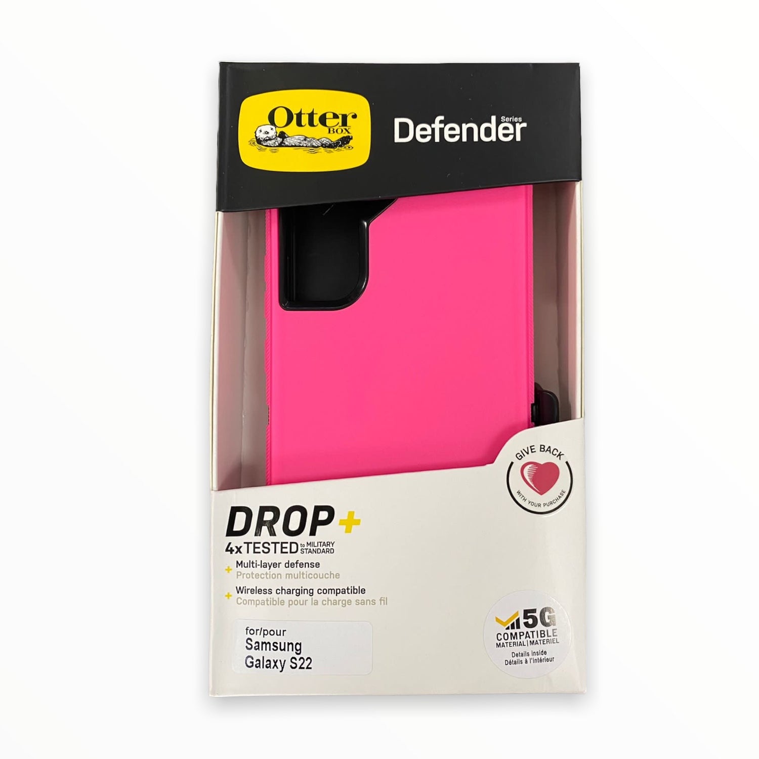 Estuche OtterBox Defender Para Samsung Galaxy S22 Rosado Y Negro Shop name
