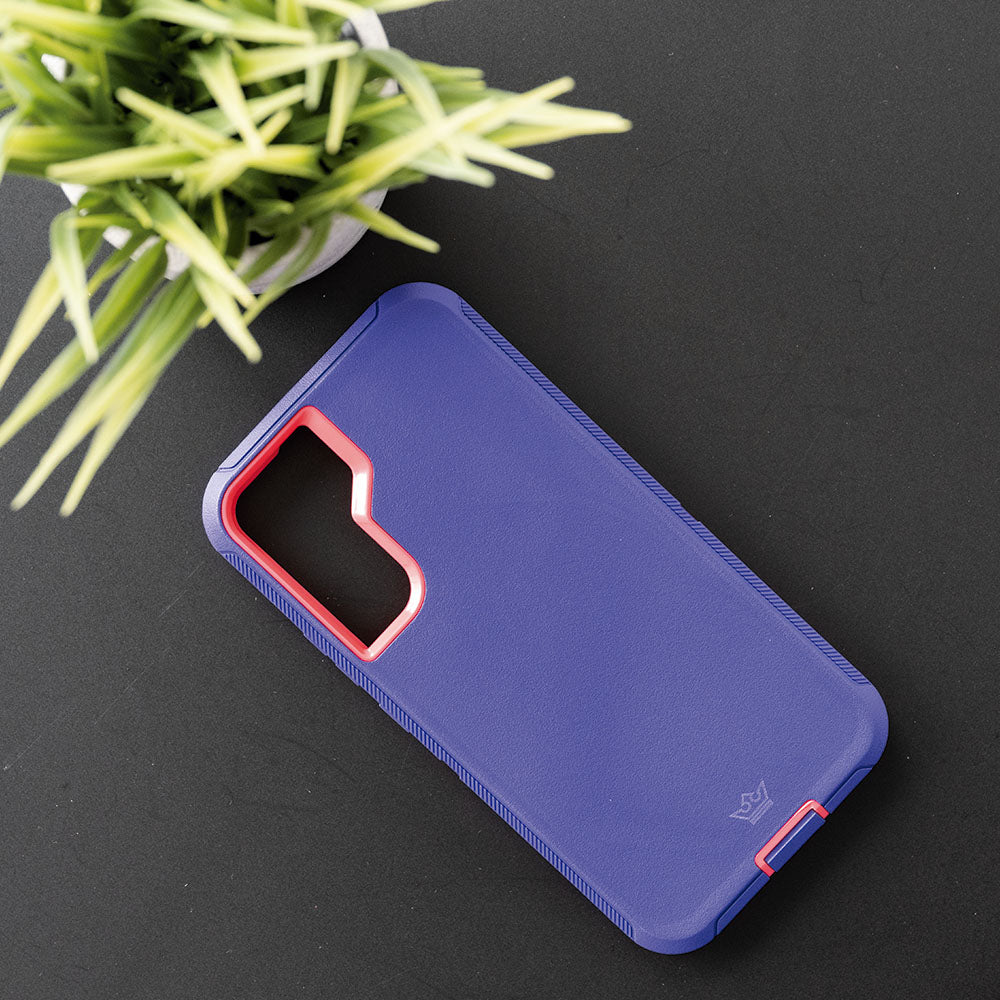 Estuche proteccion el rey defender samsung s22 plus color morado / rosado Shop name