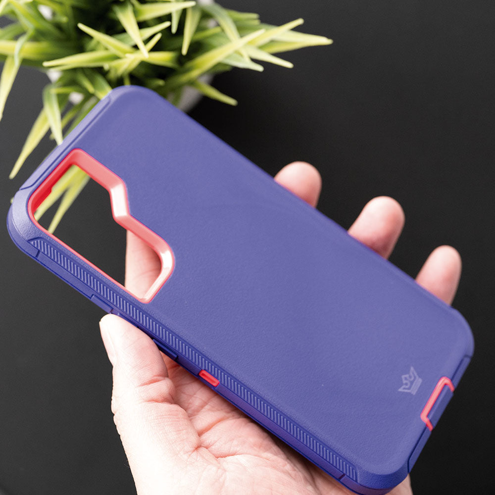 Estuche proteccion el rey defender samsung s22 plus color morado / rosado Shop name