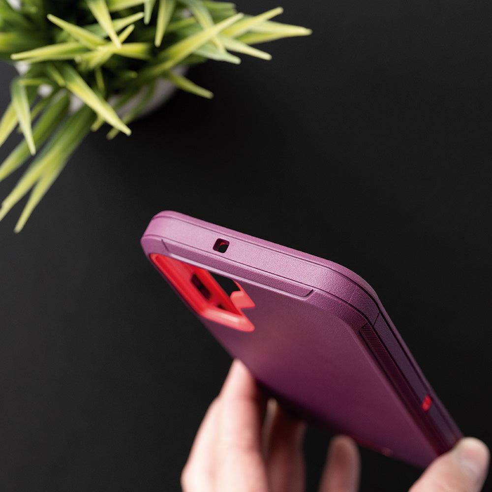 Estuche proteccion el rey defender samsung s22 plus color rojo / rosado Shop name