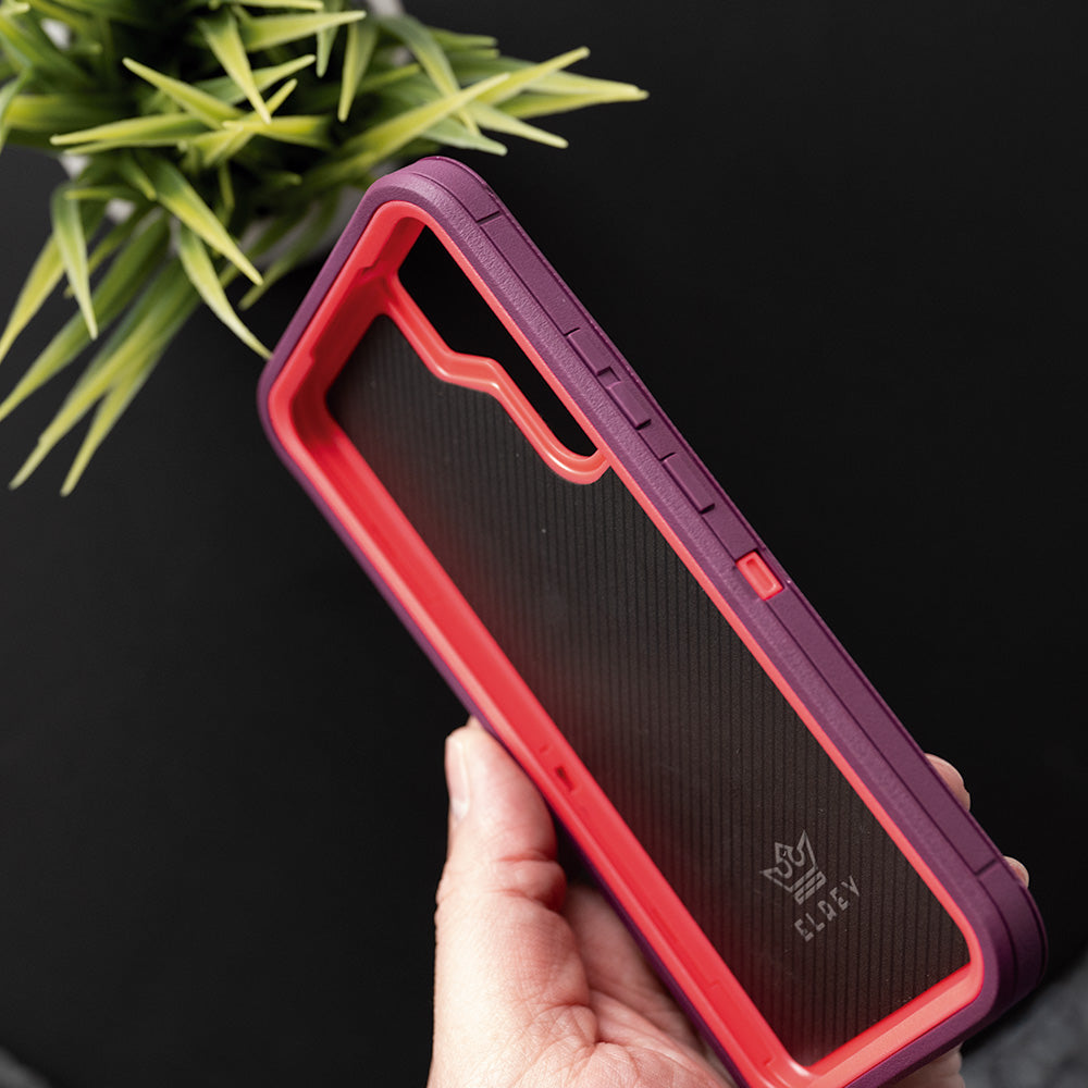 Estuche proteccion el rey defender samsung s22 plus color rojo / rosado Shop name