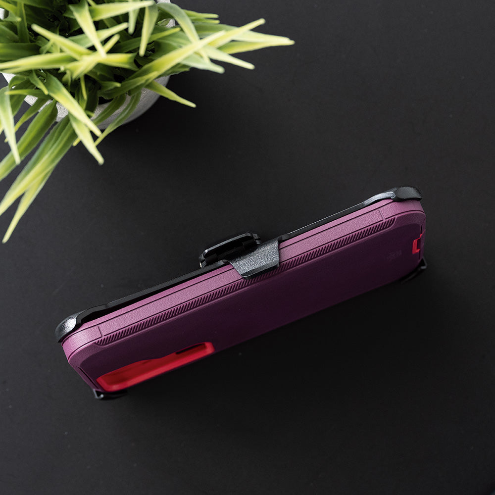 Estuche proteccion el rey defender samsung s22 plus color rojo / rosado Shop name