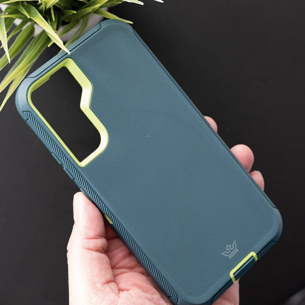 Estuche proteccion el rey defender samsung s22 plus color verde Shop name
