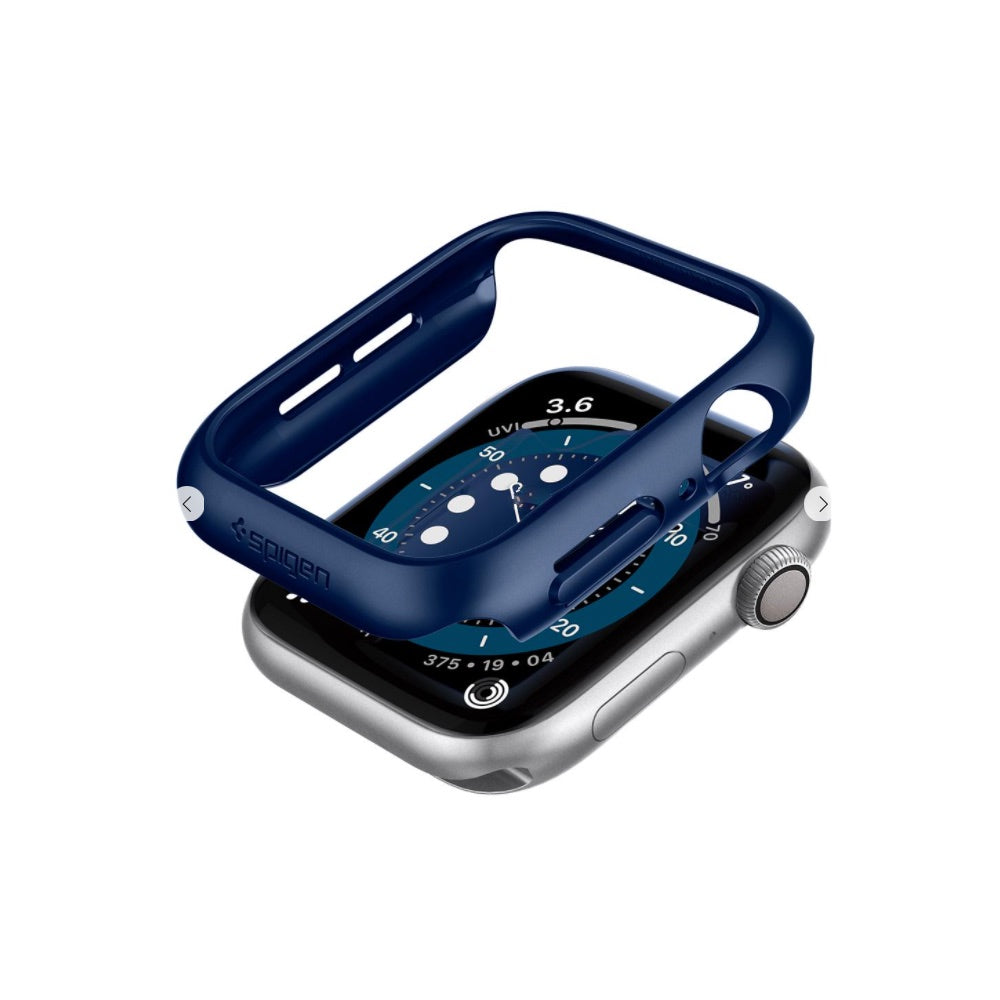 Estuche Bumper Spigen Think Fit para Apple Watch 44 y 45 mm Azul Shop name