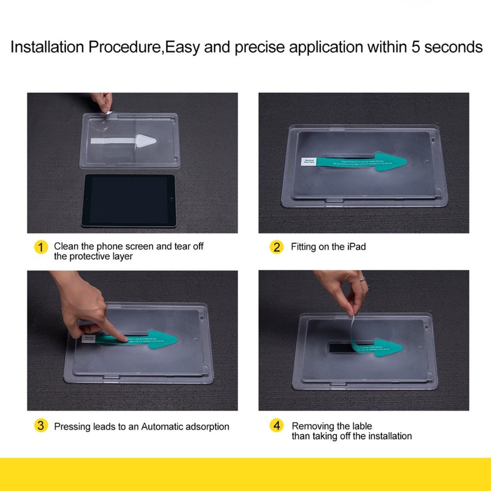 Protector pantalla zifriend vidrio templado 9h ultra + vidrio de camara con kit de intalacion ipad 9.7 (2017) Shop name