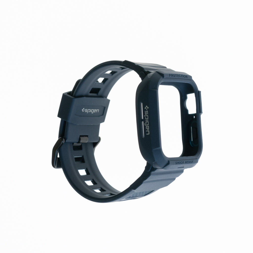Estuche Spigen Rugged Armor Pro Bumper Y Pulsera Azul Para Reloj De 40 A 41 Mm Shop name