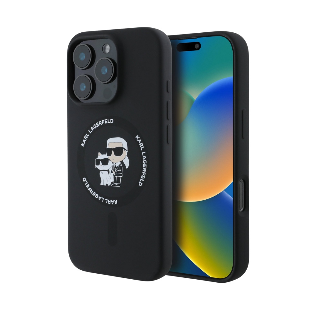 Karl Lagerfeld MagSafe Silicona Funda para iPhone 16 Pro Max Negra Shop name