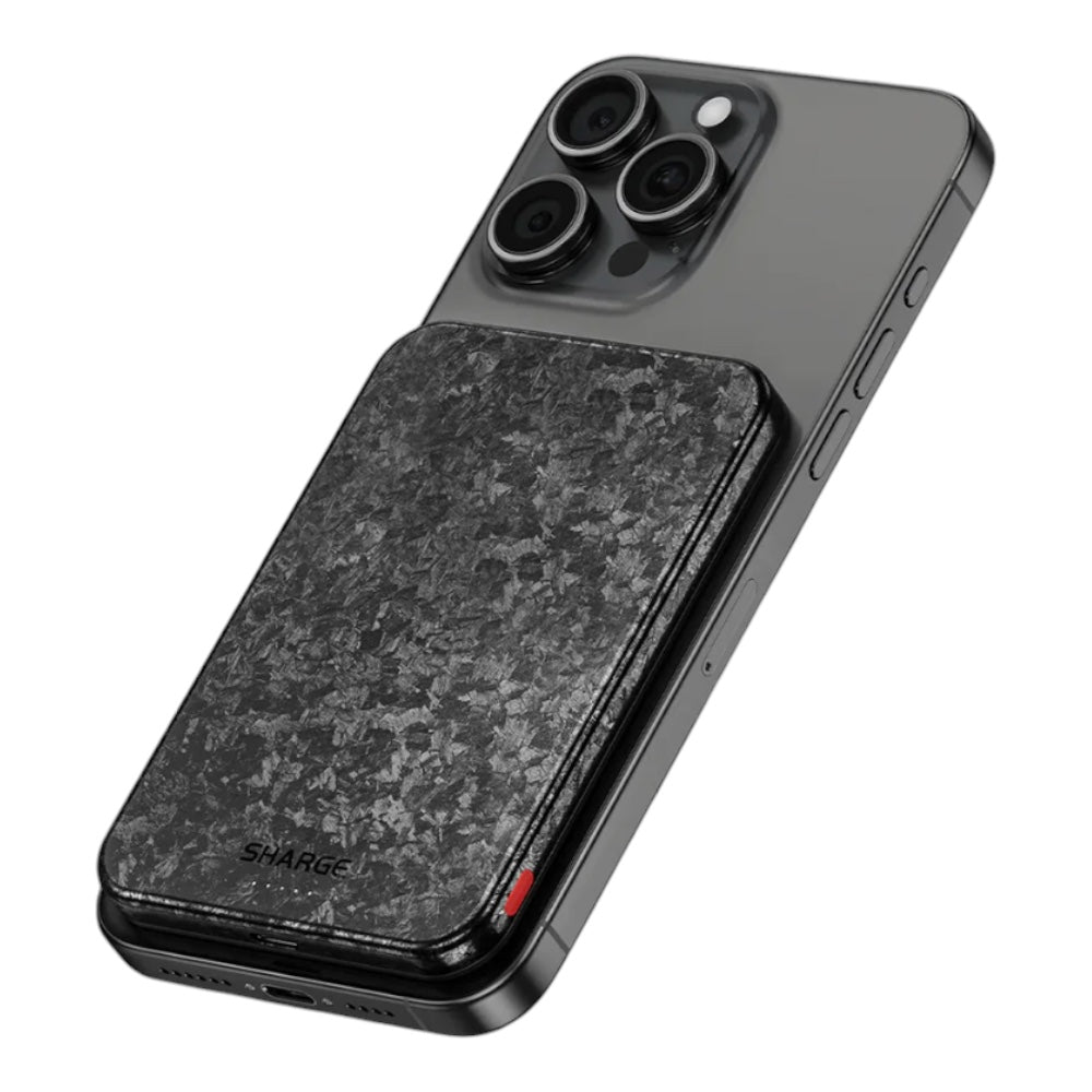 Gadget Sharge Magsafe Power Bank Fibra De Carbono Carbonmag 5000 MAh Negro