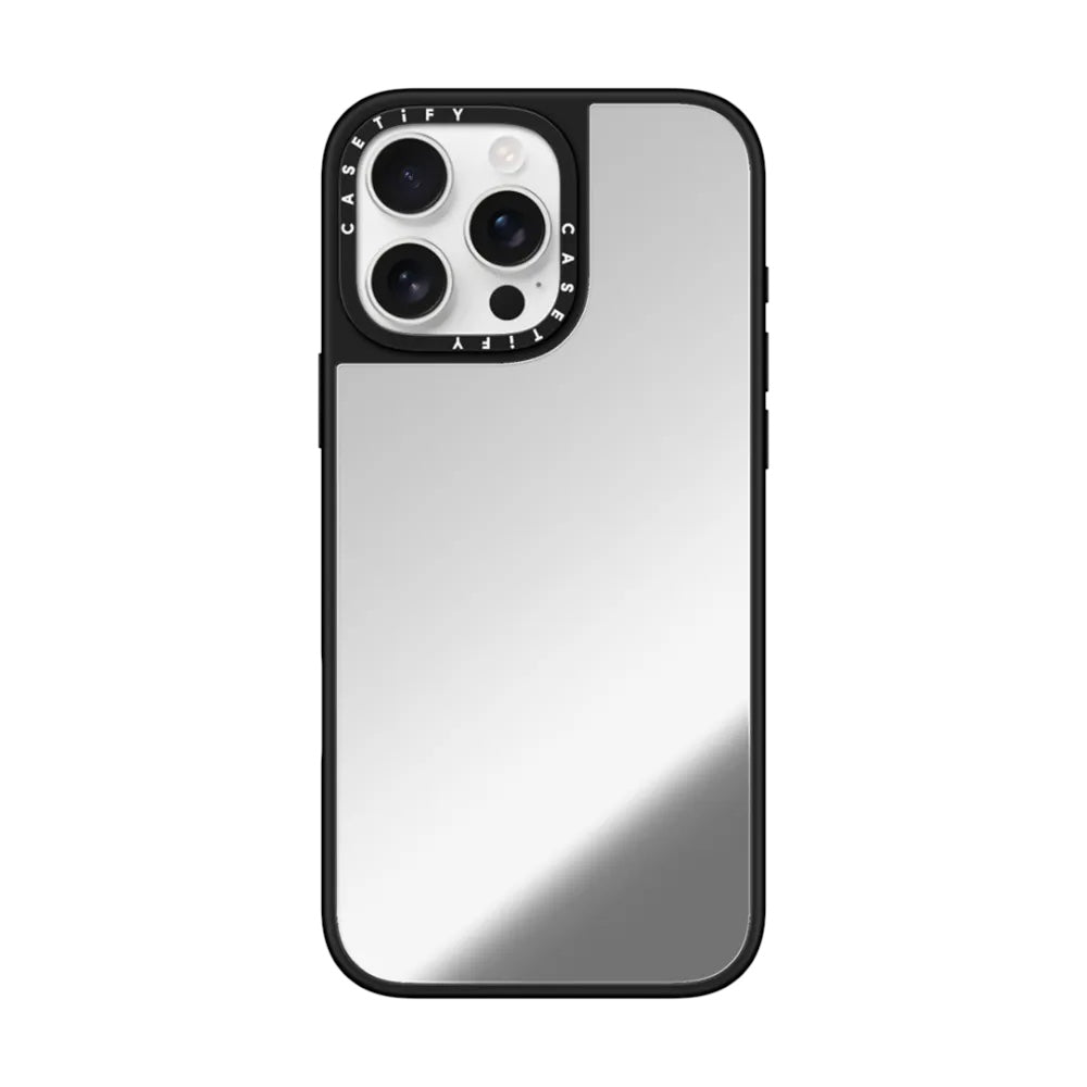 Casetify Mirror Funda Con Marco Negro Para Iphone 16 Pro Max Gris Shop name