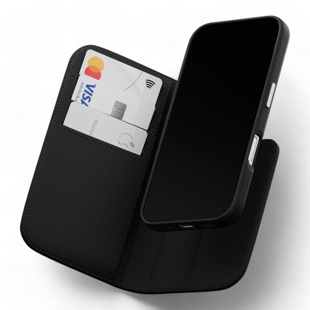 Estuche switcheasy folio iphone 16 plus card folio m leather flip phone case with stand color negro Shop name