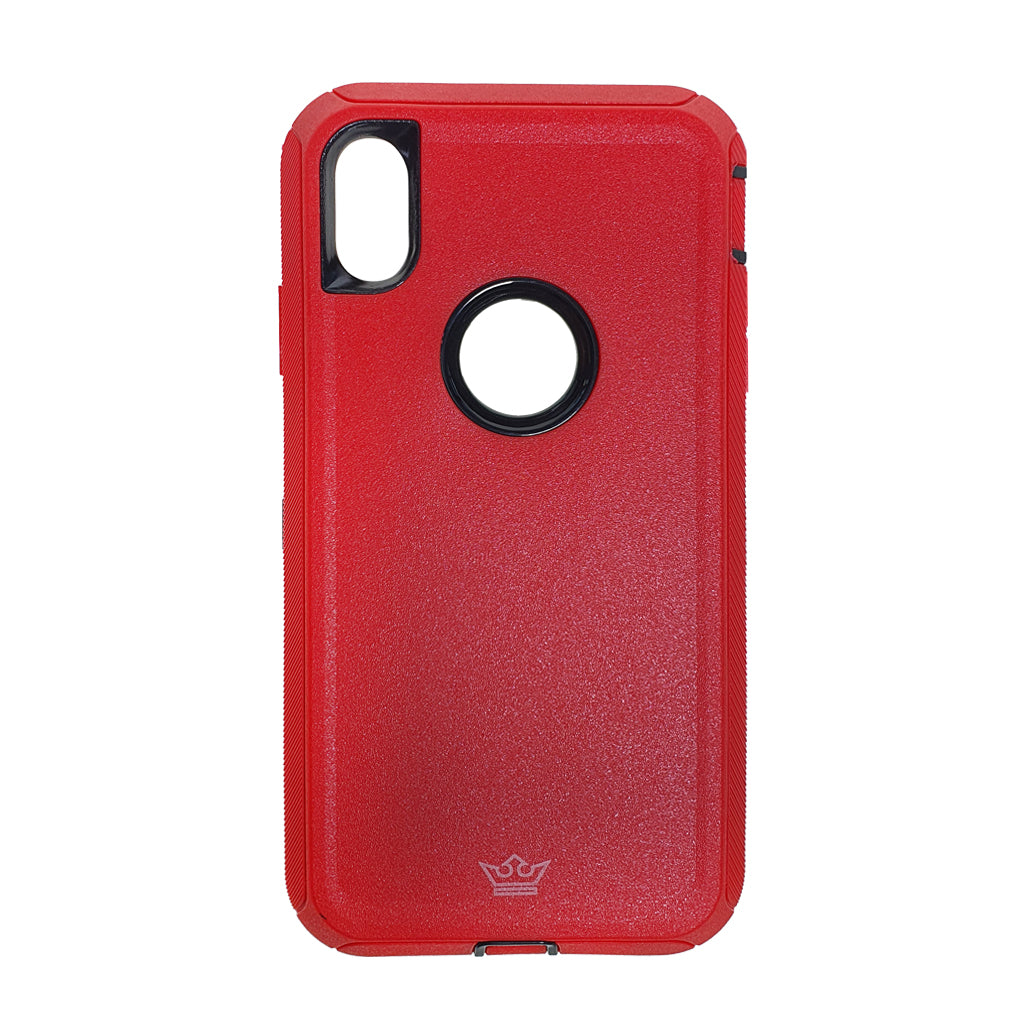 Estuche Protección El Rey Defender Para Apple Iphone XS Max Color Rojo Shop name