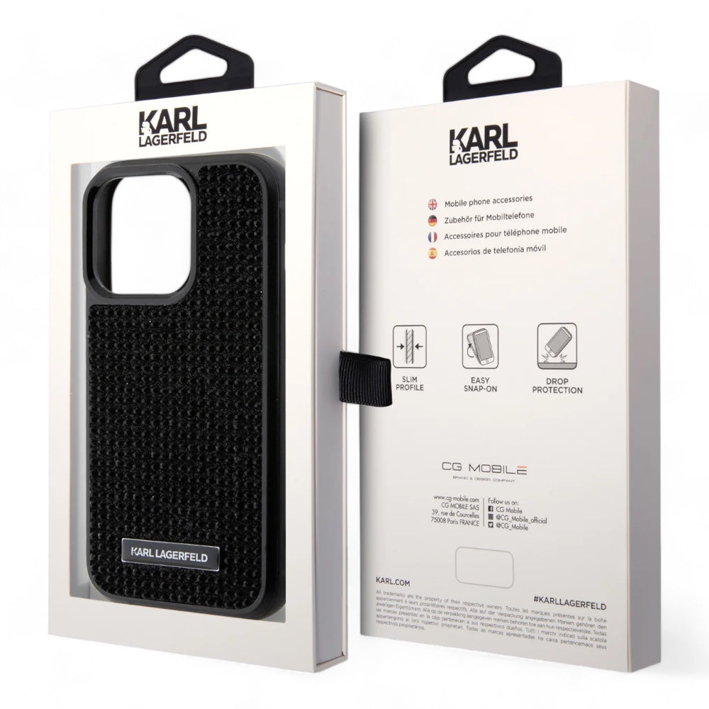 Estuche Karl Lagerfeld Funda Dura PC TPU Para Iphone 15 Pro Negro Portatarjetas Shop name