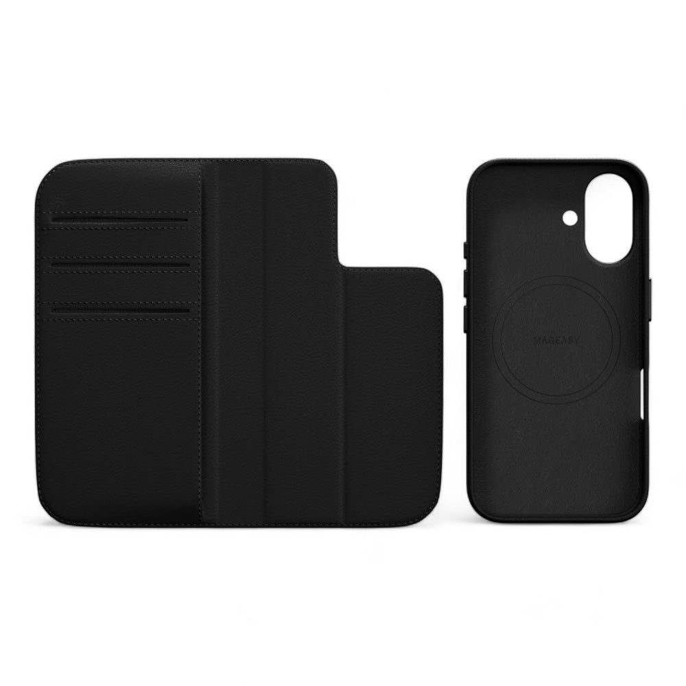 Estuche switcheasy folio iphone 16 plus card folio m leather flip phone case with stand color negro Shop name