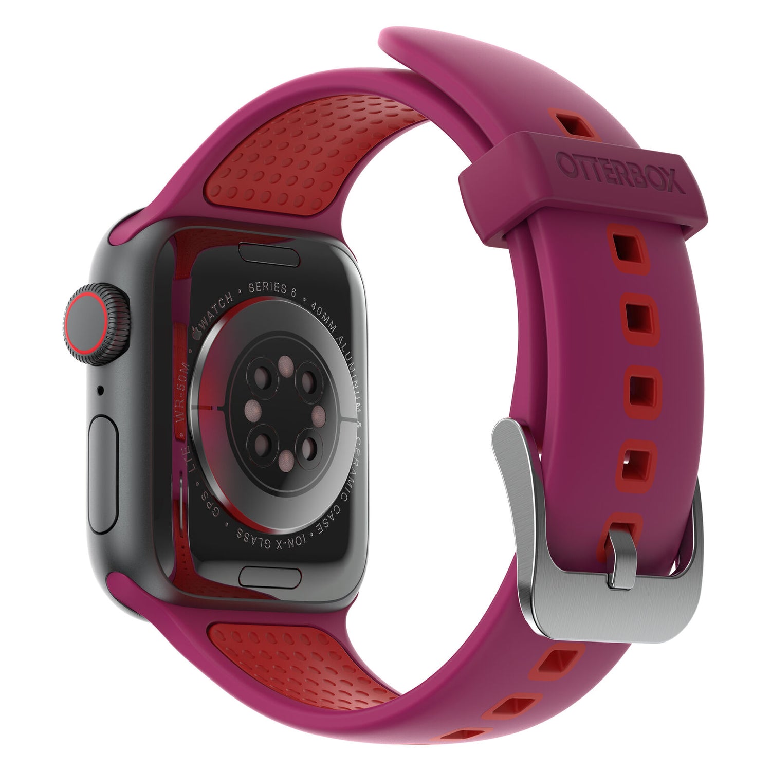 Accesorio otterbox pulsera silicon all day band apple watch 38 / 40 / 41 mm color fucsia / rojo Shop name