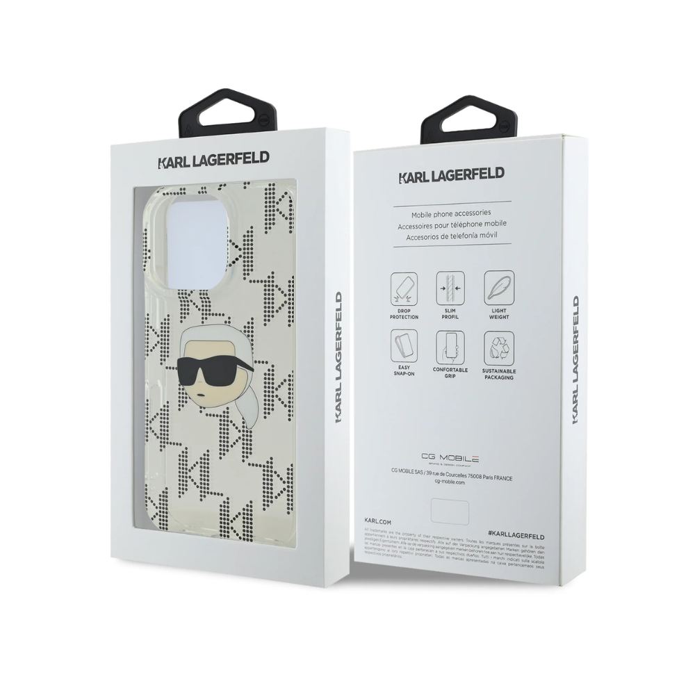 Karl Lagerfeld hc iml k. head monogram electroplated transparent iphone 16 pro max Shop name
