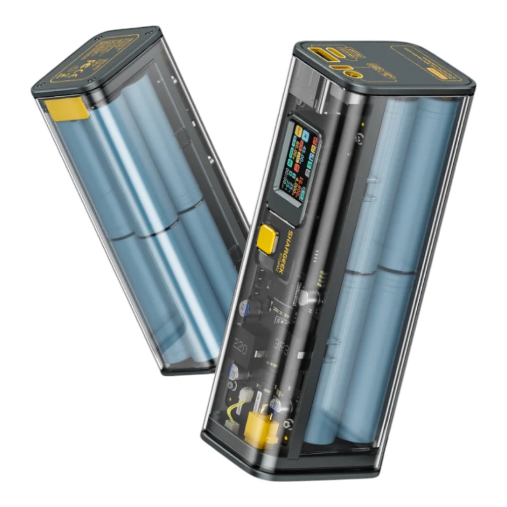 Accesorio sharge bateria shargeek 100  capacidad 25,600 mha color transparente